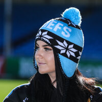 Exeter Chiefs bobble hats, Exeter, UK - 25 Oct 2017
